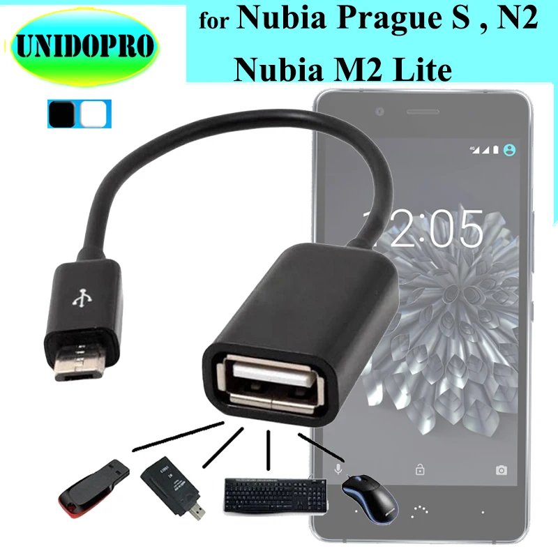 Новый адаптер для кабеля Micro USB 2 0 OTG Nubia Prague S M2 Lite (M2 Youth) N2 смартфонов Android On the go|micro usb