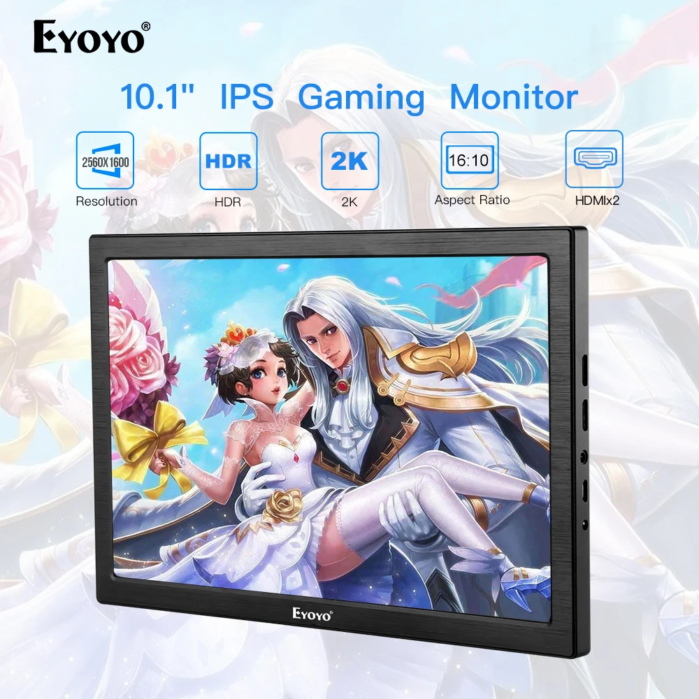 10 &quotдюймовый портативный компьютерный монитор PC 2560x1600 HDMI PS3 PS4 Xbox360 2K ips ЖК
