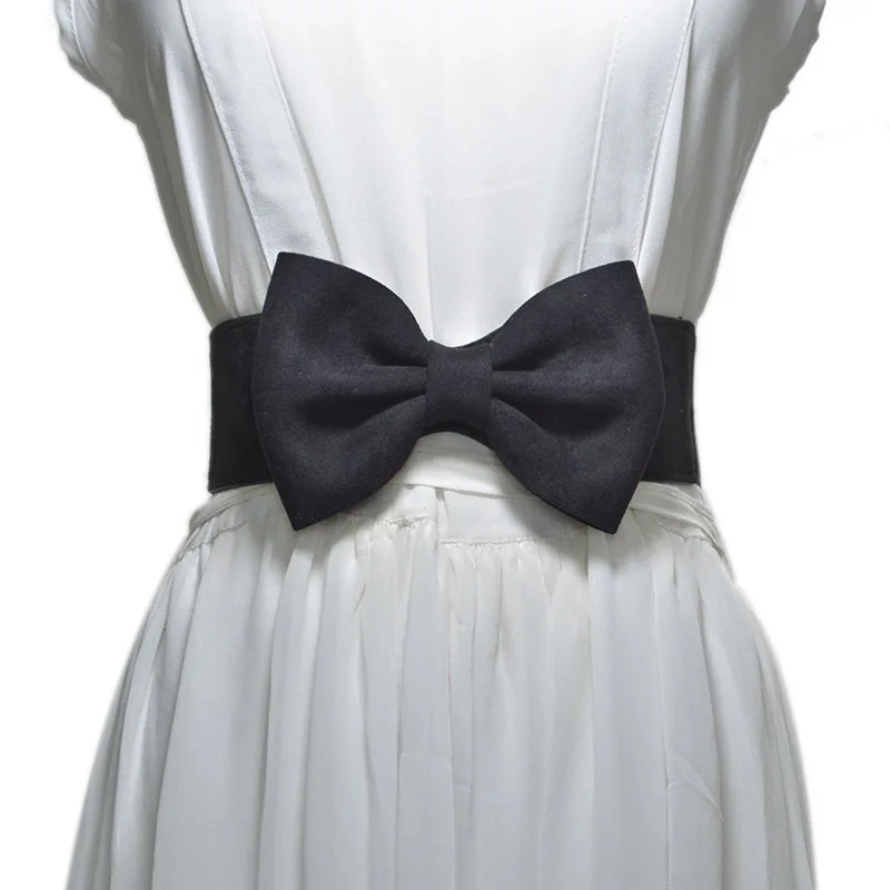 Женский винтажный пояс SISHION широкий эластичный из замши с леопардовым принтом