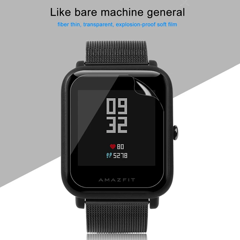 LETSGR 5 шт. для Xiaomi Amazfit Защитная пленка часов мягкая TPU HD Прозрачная Смарт-часы Huami Bip