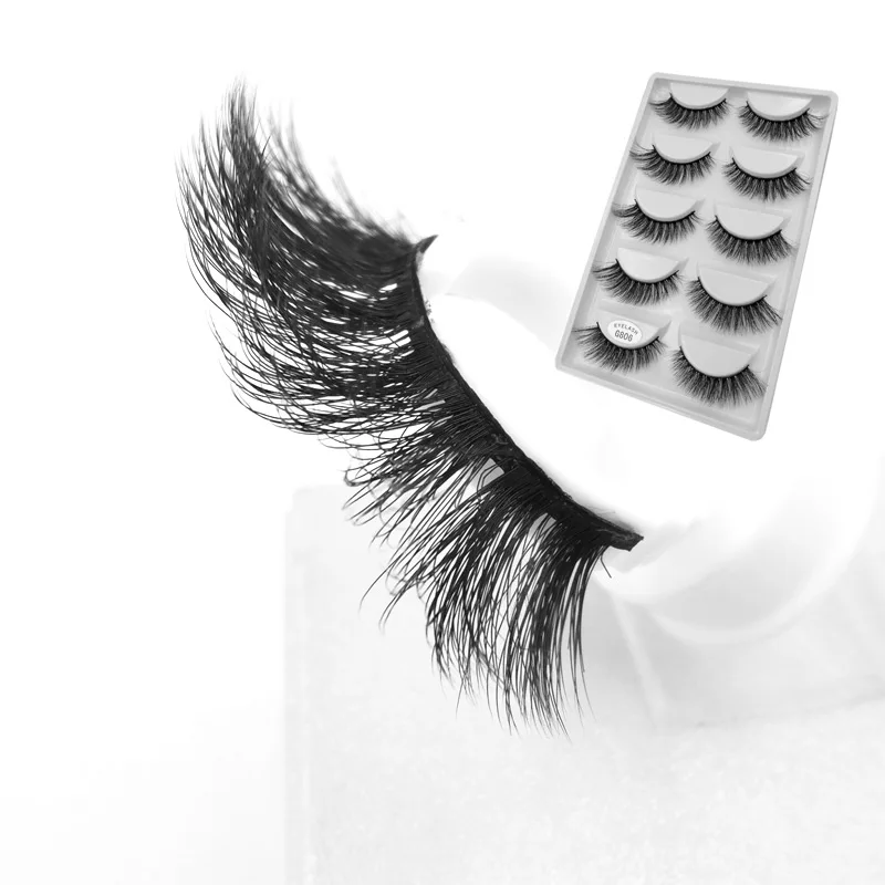 5 Trays 3D False Eyelashes Natural Long Handmade Soft Eye lashes Extension Thick Crossing Full Strip Lashes Makeup Tools #G806 | Красота и