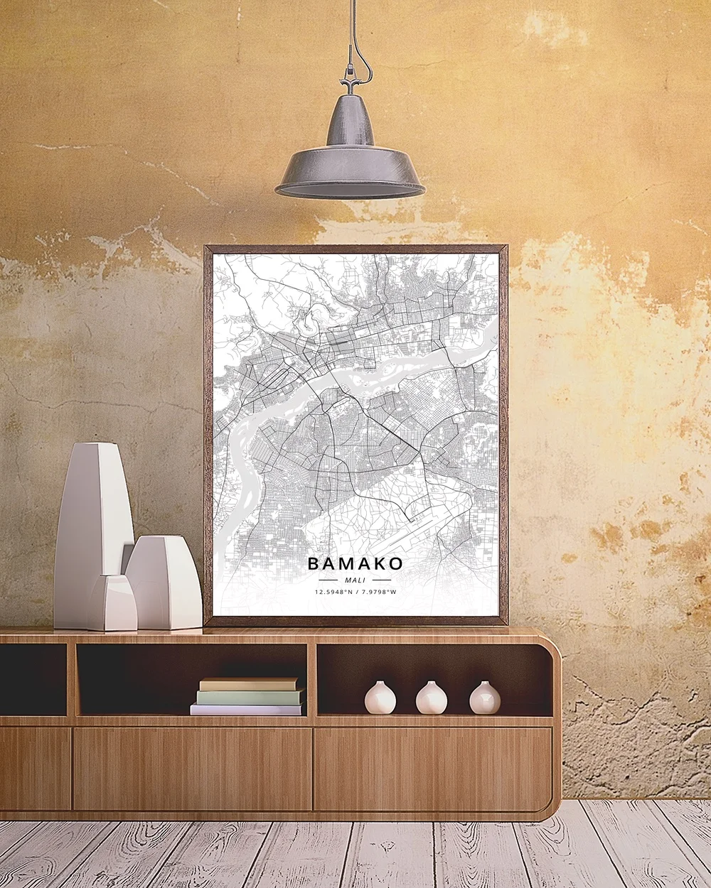 Плакат Бамако с картой Мали|Рисование и каллиграфия| |