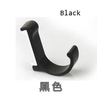 Black Алюминиевая отделка, яркие цвета, вешалка для одежды, полотенца, пальто, крючок для халата, декоративные крючки для ванной комнаты, настенные - Цвет: Black