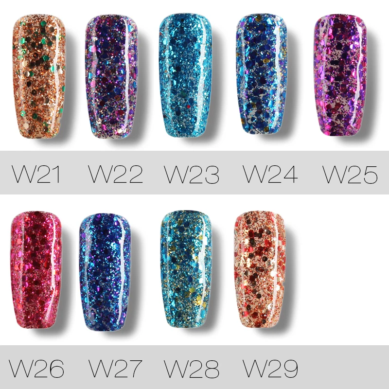 Гель ROSALIND 1S лак Алмазный Блестящий Полупостоянный для дизайна ногтей