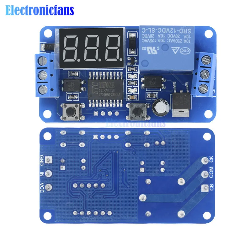 Реле времени с задержкой постоянного тока 12 В триггер управляющий модуль