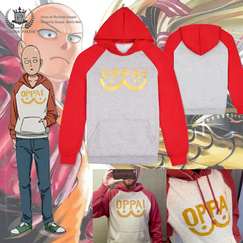 Дропшиппинг США Размер One Punch Man Hero Saitama Oppai 3D принт толстовки унисекс уличная