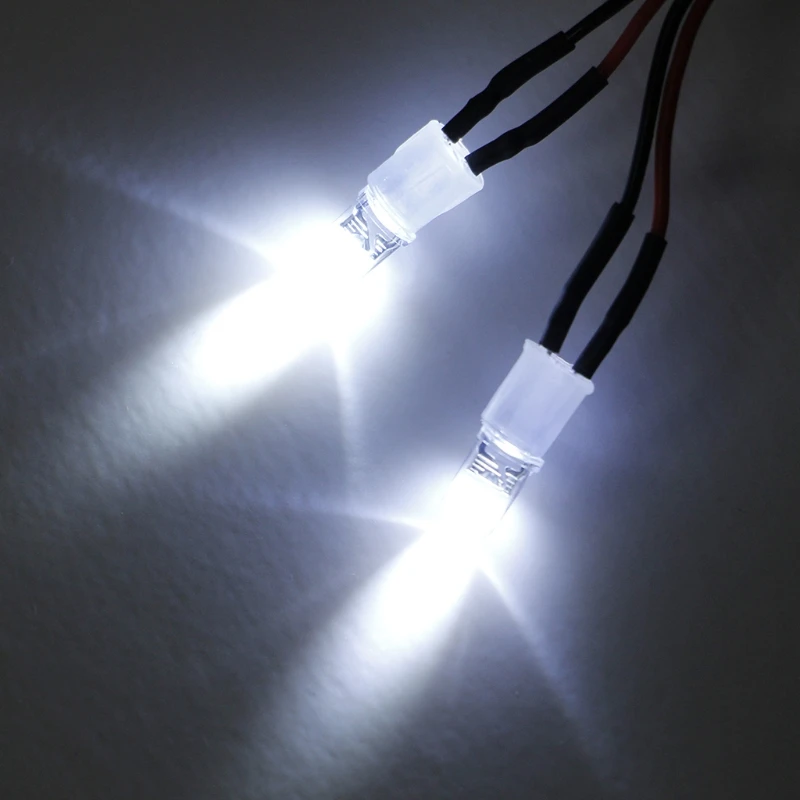 2 светодиодный 5 мм RC автомобиль светильник комплект супер белый грузовик