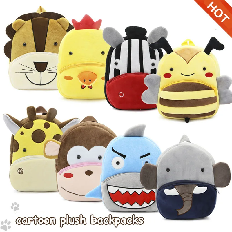 Лидер продаж детские плюшевые рюкзаки с мультипликационным рисунком сумки