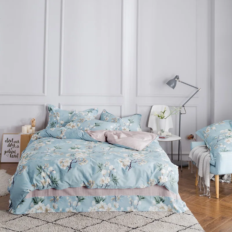 Пододеяльник Unihome из 100% хлопка с цветочным принтом Королевский размер (HZYC)|cotton