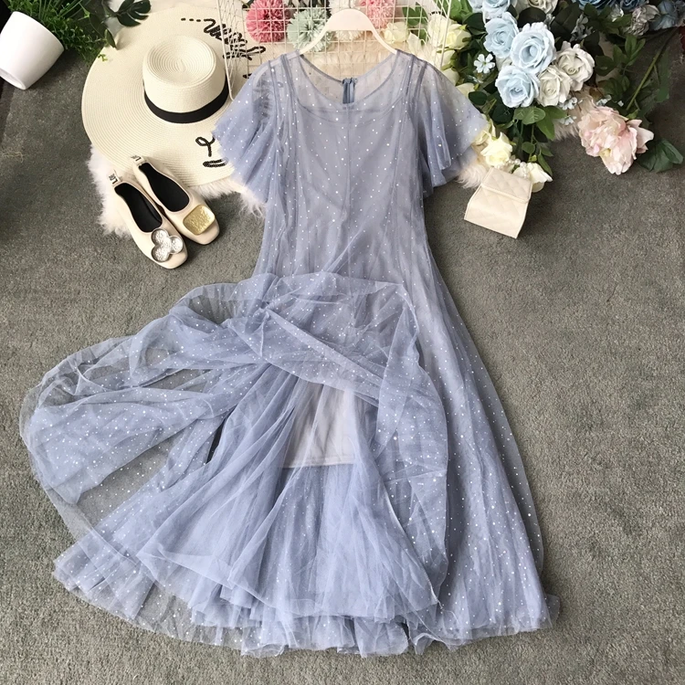 2019 новые модные женские платья блестками жгут платье марли сладкий | Женская