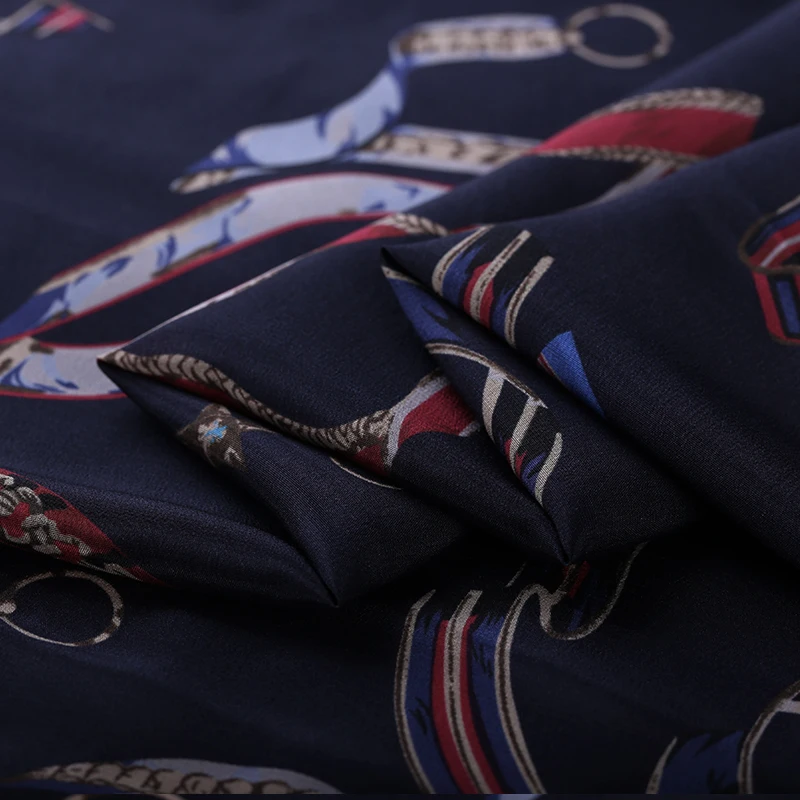 Цепь Шелковый крепдешин fabric14 мм печать микро-прозрачная одежда платье из шелковой ткани шелковой ткани - Цвет: 2