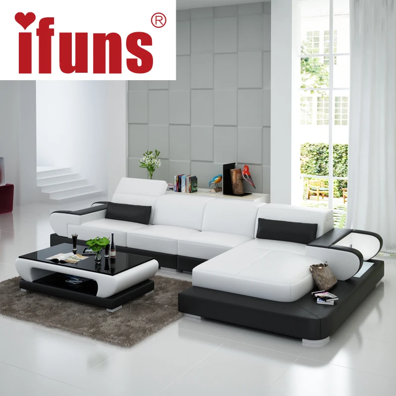 IFUNS Moden New Design Top Garin Leather L Shaped Storage Corner Sofa for Living Room sofas furniture | Мебель