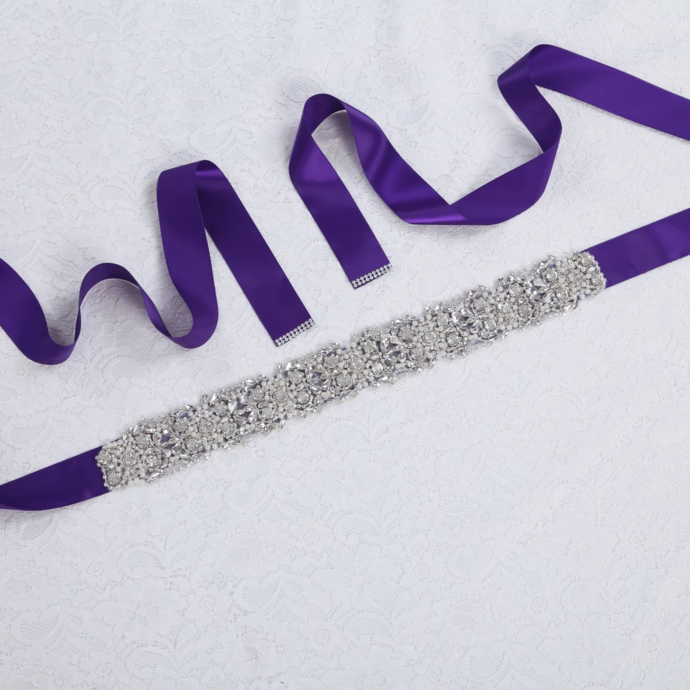 Inofinn Кристалл Свадебные ремни атласные горный хрусталь свадебное платье ремень