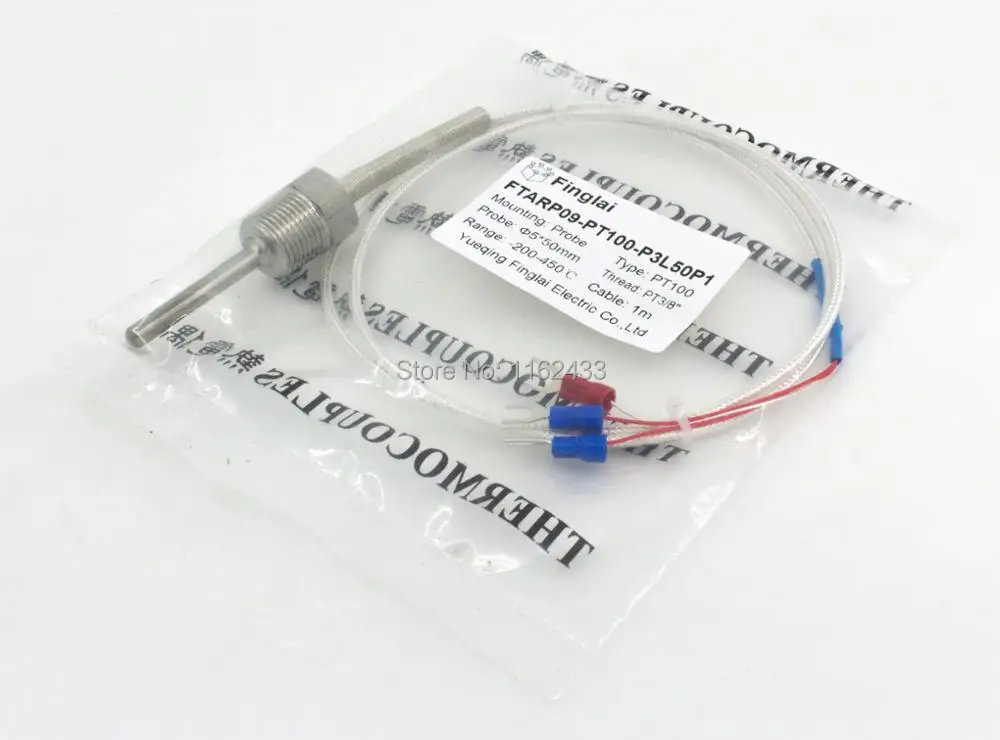 FTARP09 PT100 тип 1 м кабель PTFE 50 мм Датчик Температуры RTD 1/4 3/8 1/2 дюйма M6 M8 M12 M16 M20 M27