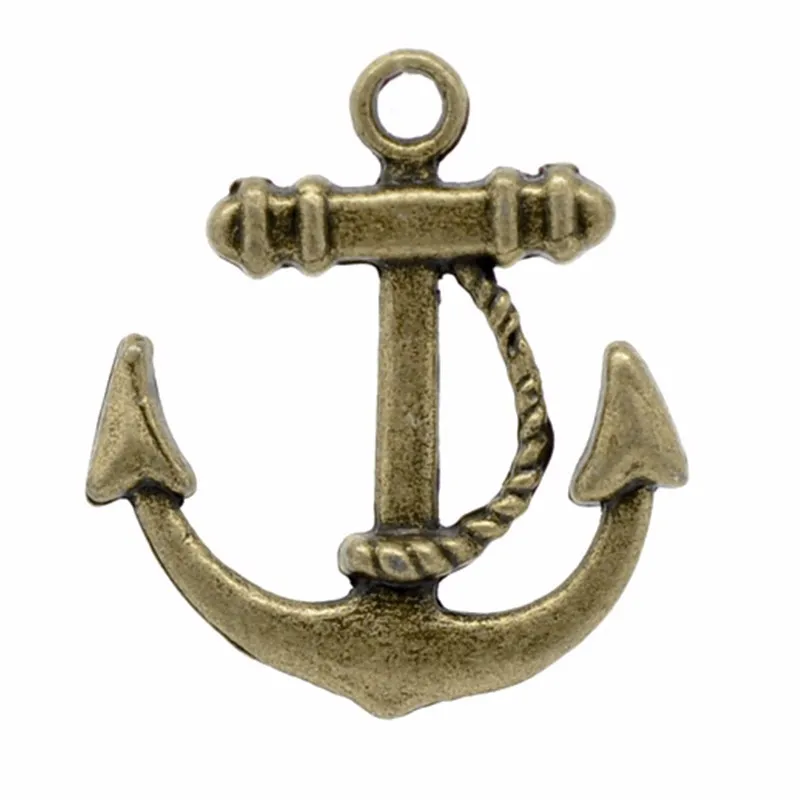 250 Шт. Бронзовый Тон Якоря Моряк Корабль Стиль Металлические Подвески Ювелирные