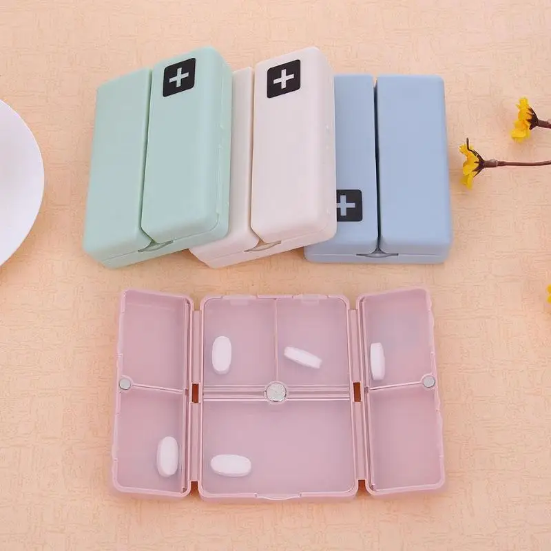 Маленькая портативная 7 дней еженедельная коробка для таблеток с магнитной