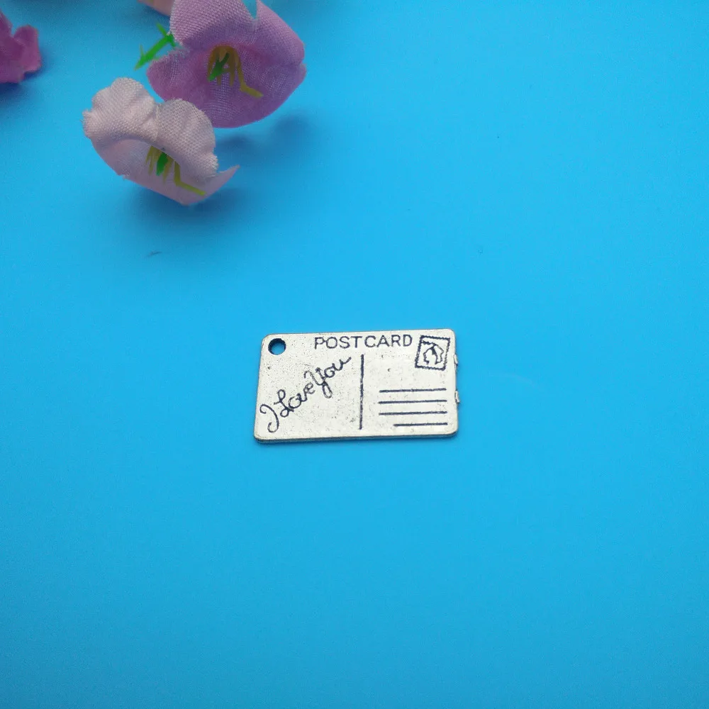 Винтажные серебряные конверты почтовые открытки подвески аксессуары ручной