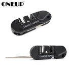 Точилка для керамических ножей ONEUP, 3-этапный карбидный Алмазный карманный Профессиональный камень для заточки