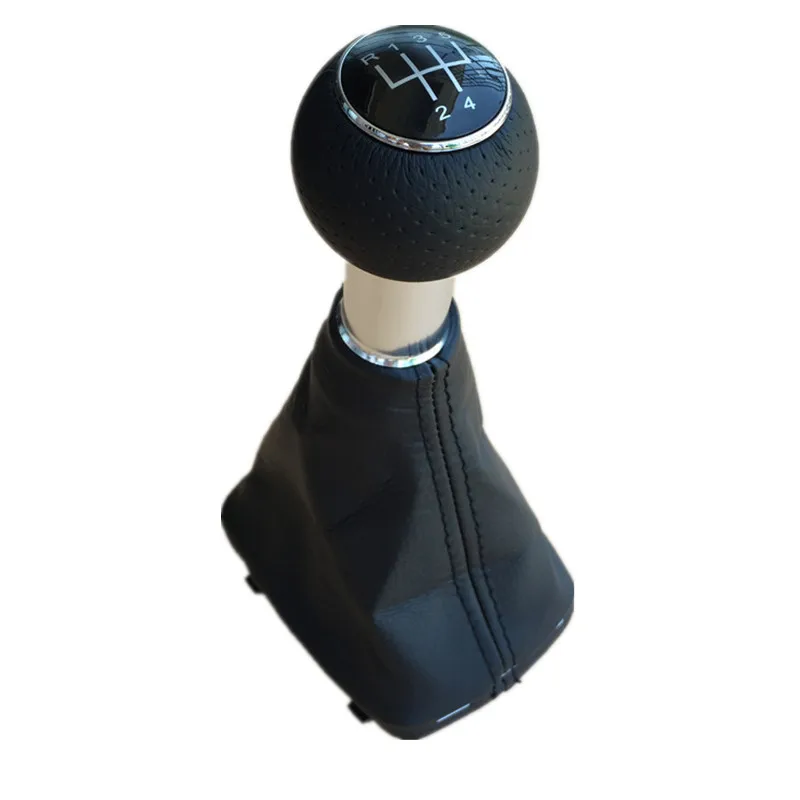 CARLOB 23mm Black Stitch PU 5 / 6 Speed For Audi A3 8L 2000 2001 2002 2003 Gear Shift Knob With Leather Gaiter Boot Cover | Автомобили и