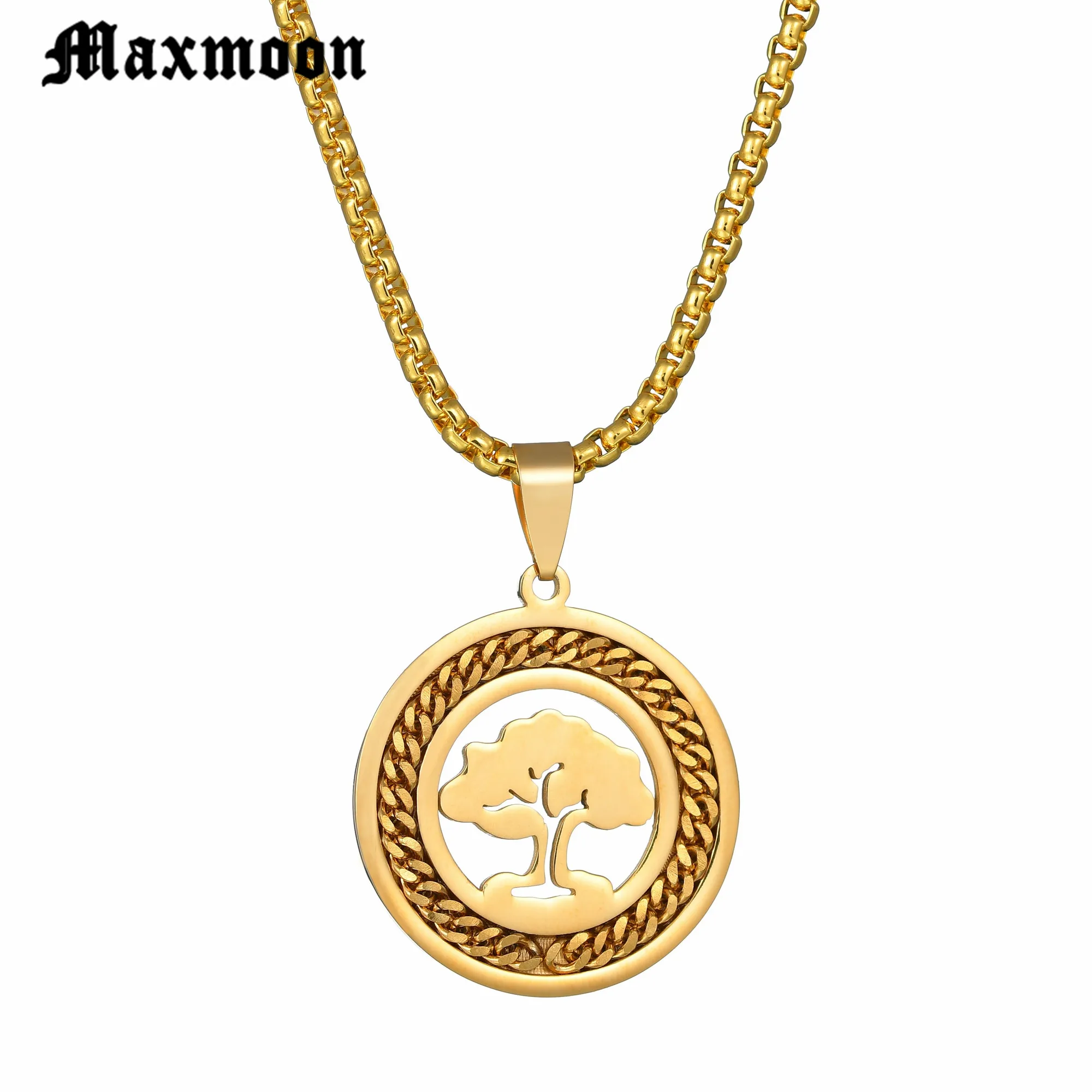 Ожерелья Maxmoon из нержавеющей стали 2018 с деревом жизни богемное ожерелье и