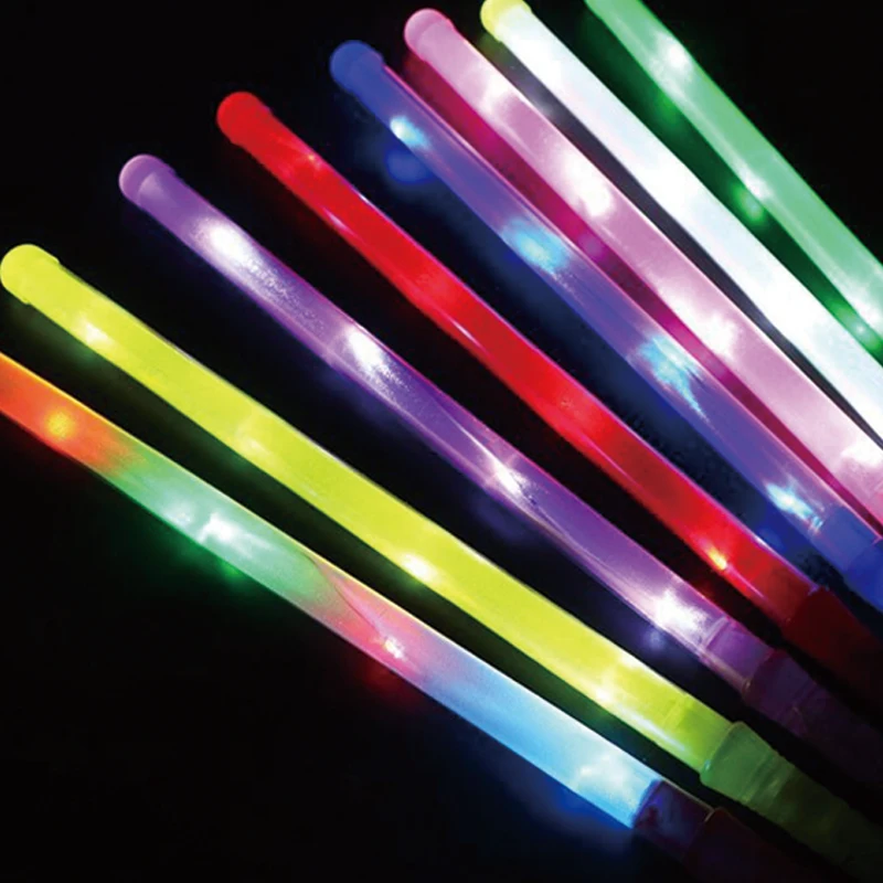 party decor LED Stick Colorful Flashing Batons 48cm Red Green Blue Light-Up Festival Party Decoration Concert Prop Bar | Дом и сад