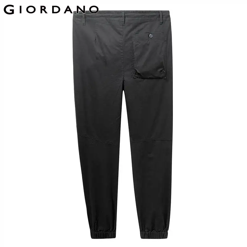 Giordano мужские повседневные брюки из натурального хлопка и талией на резинке