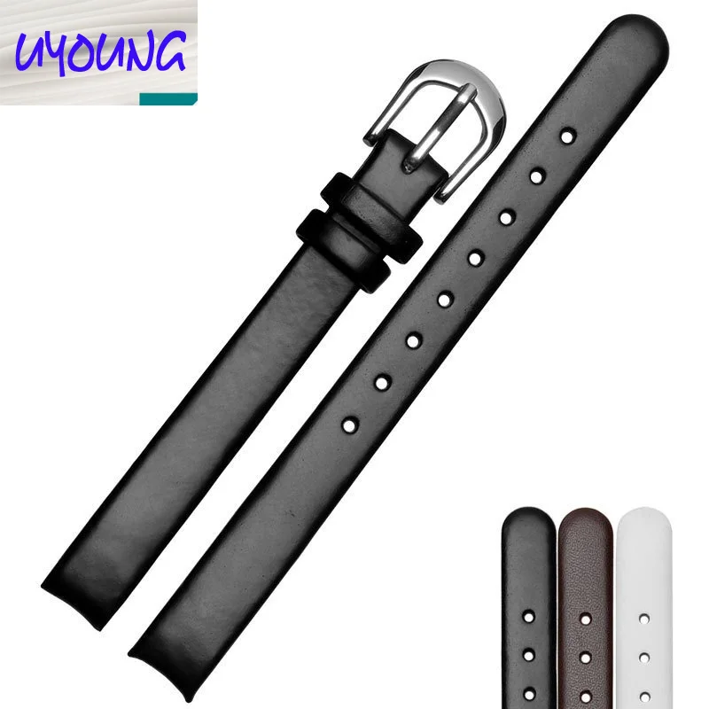

UYONG high quality genuine leather for lady Women's Watchband 10mm fit C-K K4323209 K4323116 K43231LT watchband strap +tools