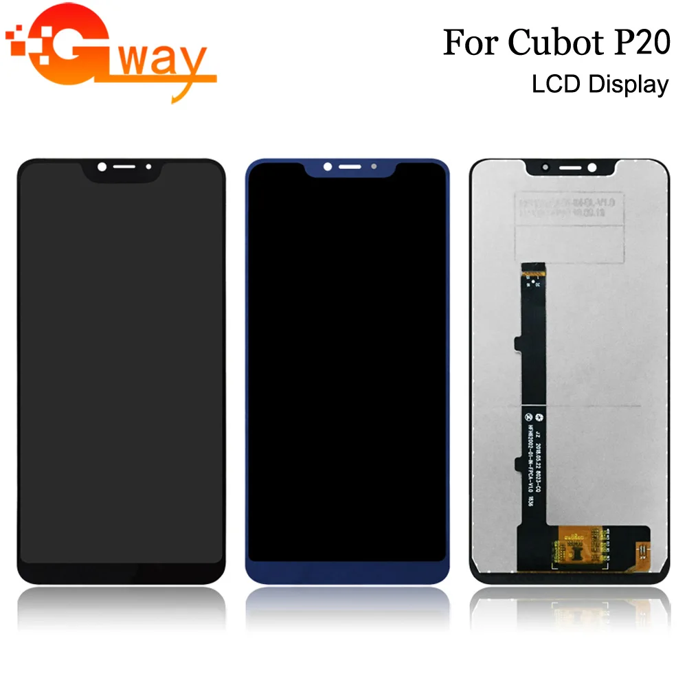 Black/Blue For CUBOT P20 LCD Display+Touch Screen Digitizer Assembly 100% Tested New LCD+Touch Digitizer for CUBOT P20+Tools