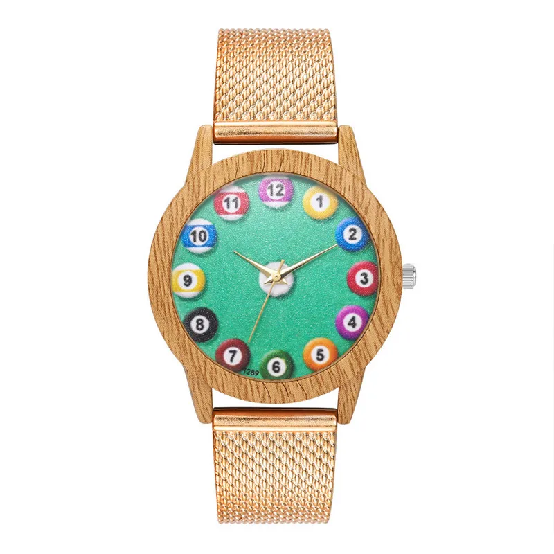 Модные часы с натуральным деревянным лицевым покрытием минимализм циферблат