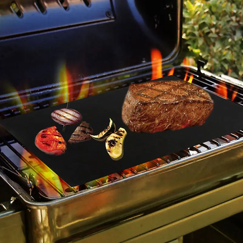 Kitchen Dining BBQ mat GRILL MAT sheets Reusable Non-stick Make Grilling Easy Durable Eco-Friendly 44*33cm | Дом и сад