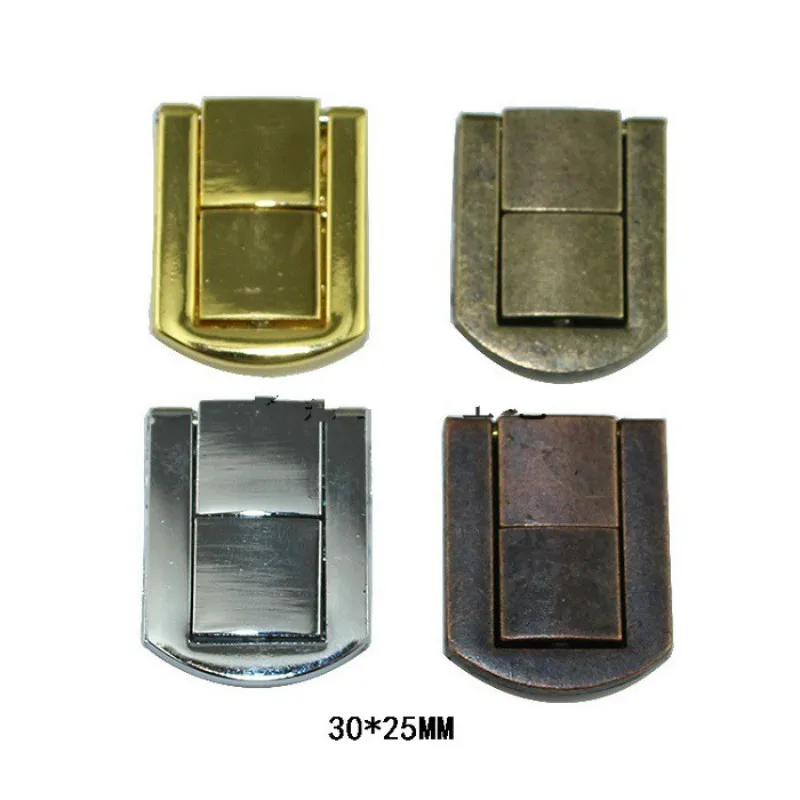 Винтажный Бронзовый Деревянный чехол застежка из цинкового сплава квадратная