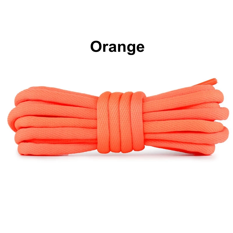 Orange 1 пара круглых шнурков, радужные однотонные классические ботинки martin, шнурки, повседневные спортивные ботинки, кружевные кроссовки, шнурки - Цвет: Orange