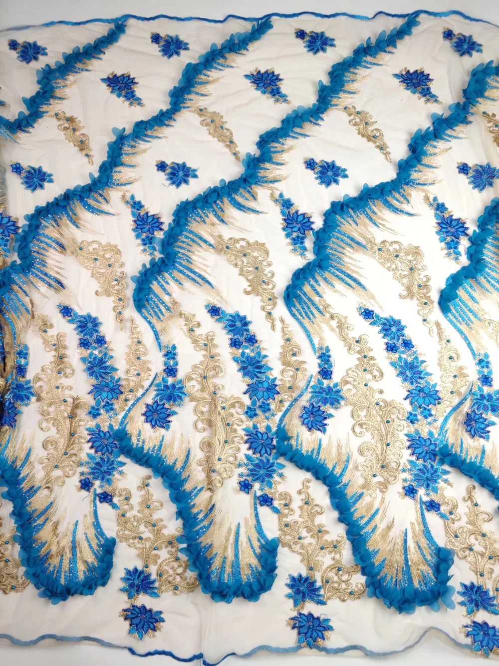 

The new African lace chiffon quality fabrics, French lace embroidery voile lace fabric Christmas dress fabrics
