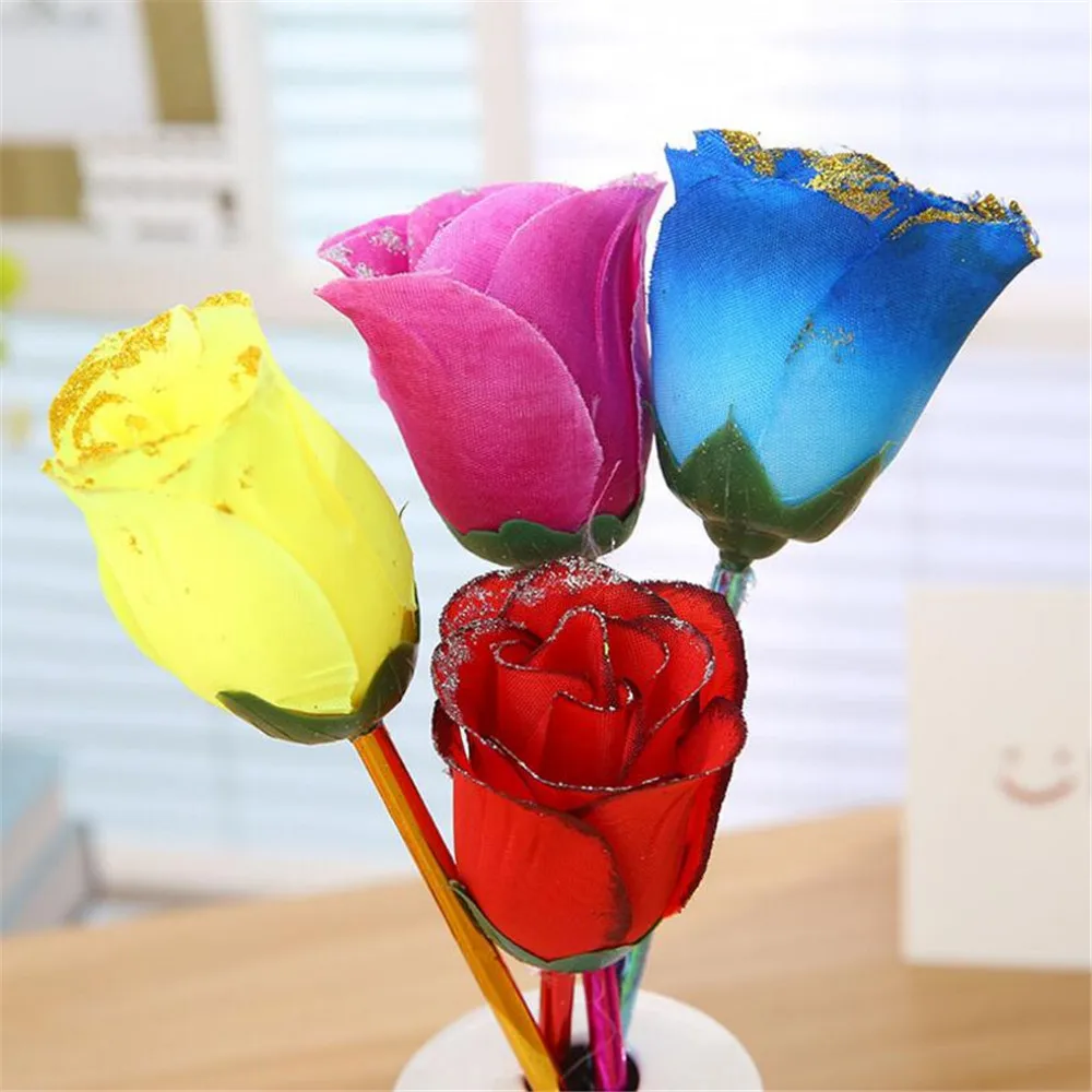 Шариковая ручка Rose 10 шт./лот новинка шариковая с искусственным цветком и розой