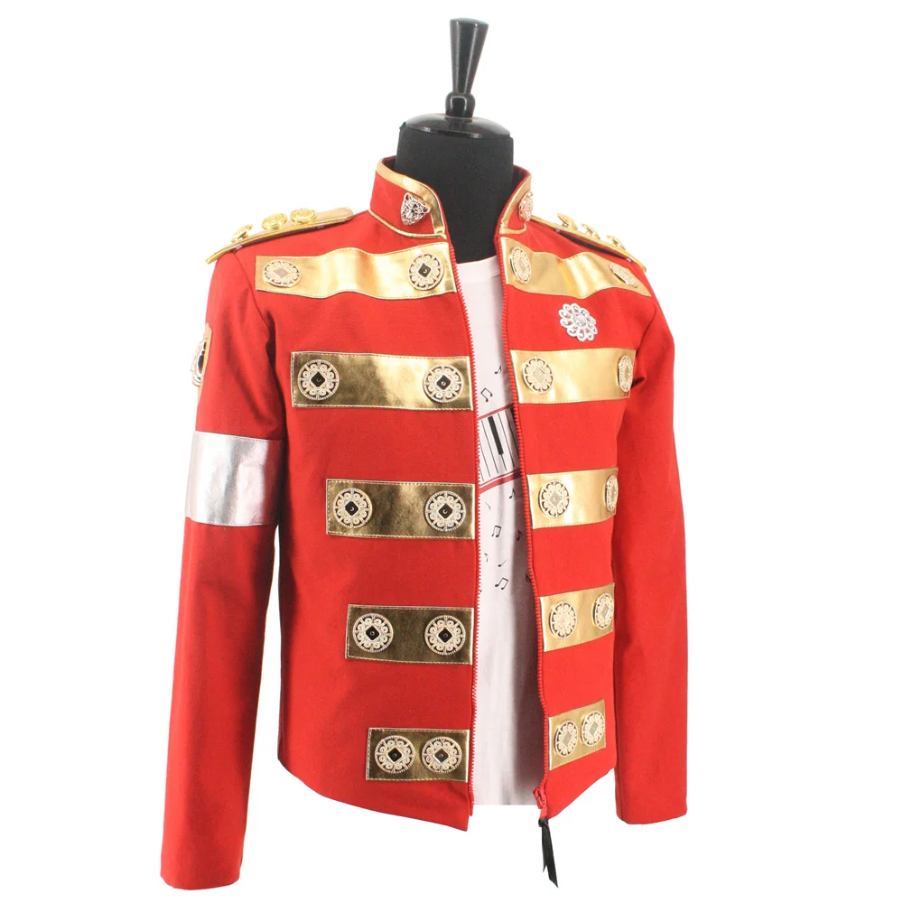 Красная куртка ручной работы MJ в английском стиле костюм Майкла Джексона из