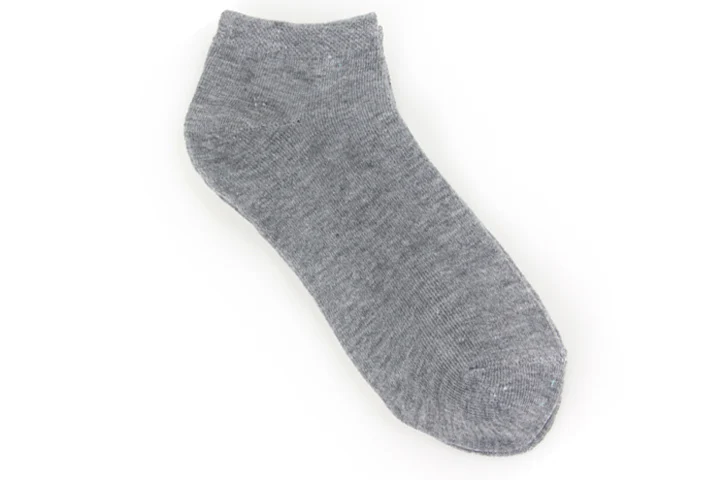 Носки мужские из полиэстера Повседневные Дышащие однотонные черные серые белые