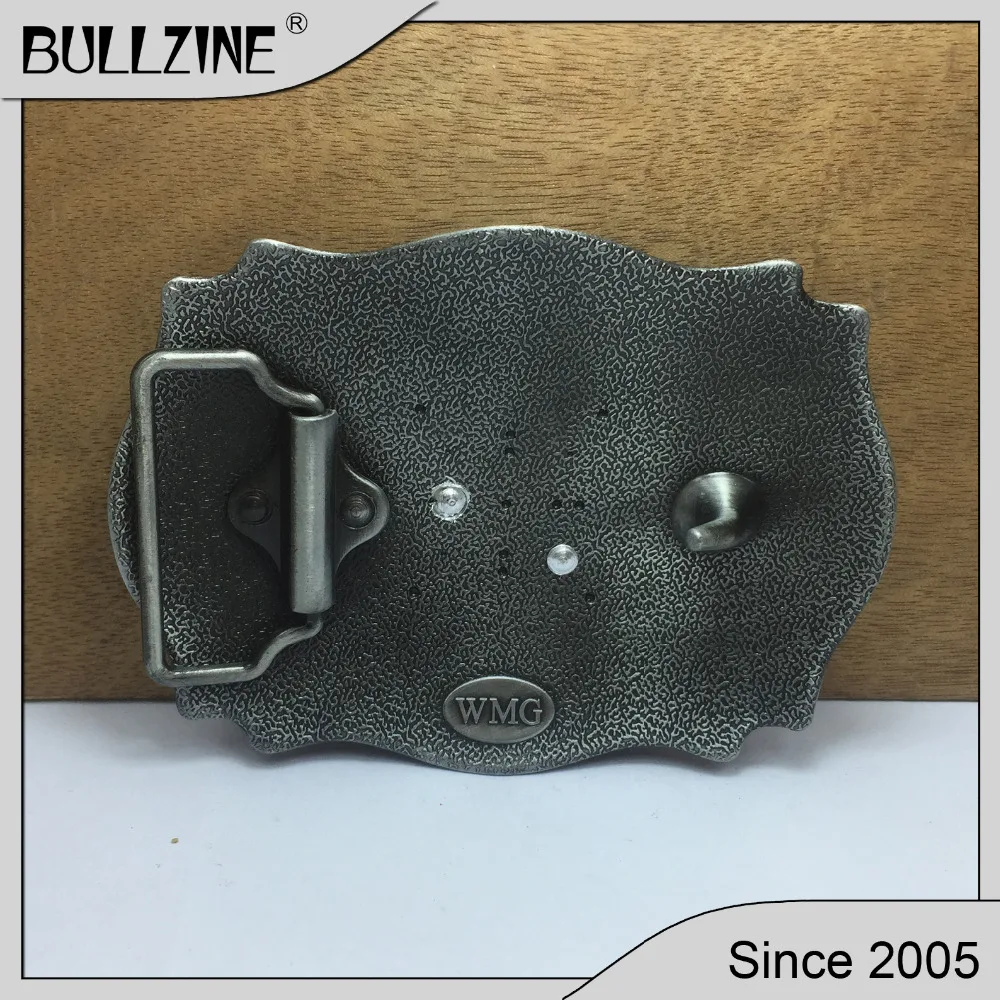 Пряжка для ремня Bullzine J в ковбойском ретро стиле с цветами западном Оловянным и