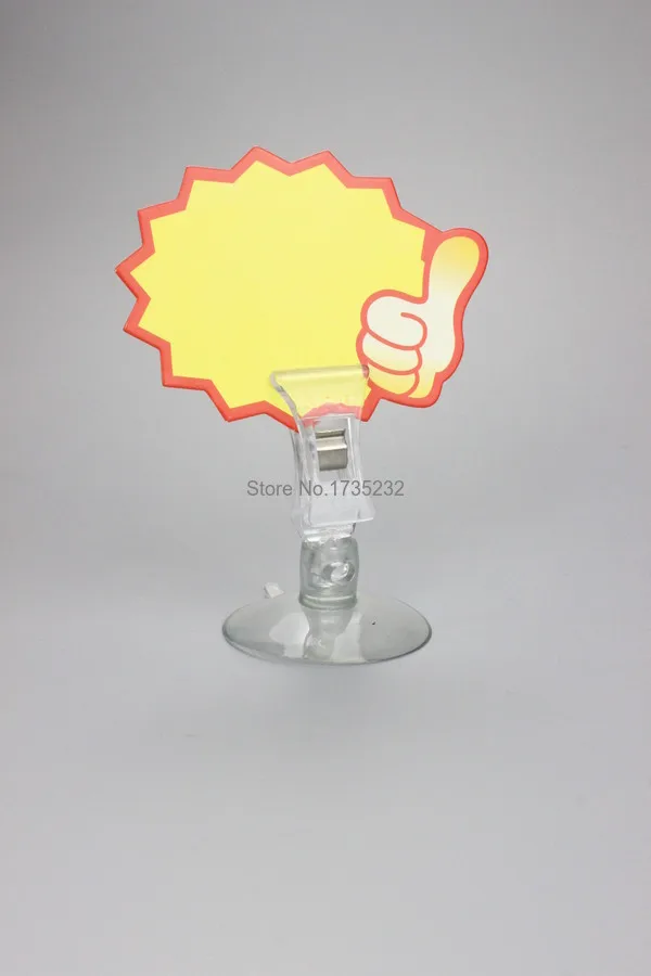 Пластиковая прозрачная присоска ценник демонстрационные стеллажи держатель для