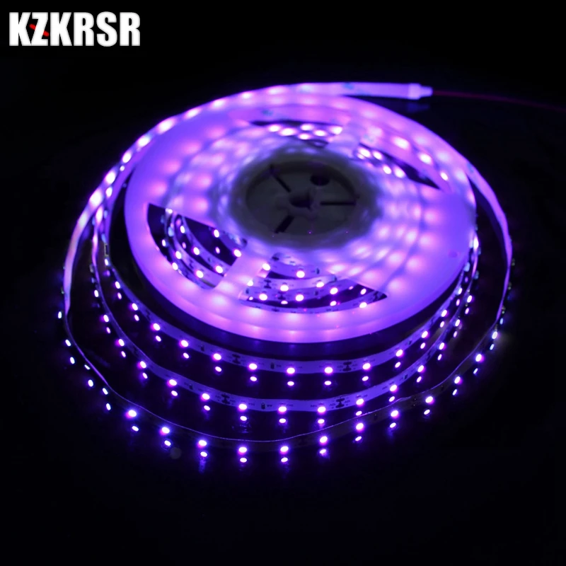 KZKRSR 5 м 60Led/M 3528 чип УФ светодиодная лента свет фиолетовый IP20/IP65 Водонепроницаемый