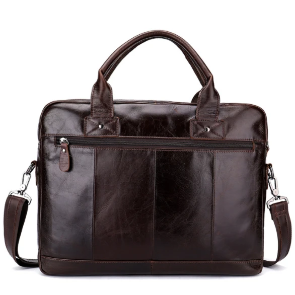 Мужская сумка-мессенджер из натуральной кожи деловой портфель для ноутбука