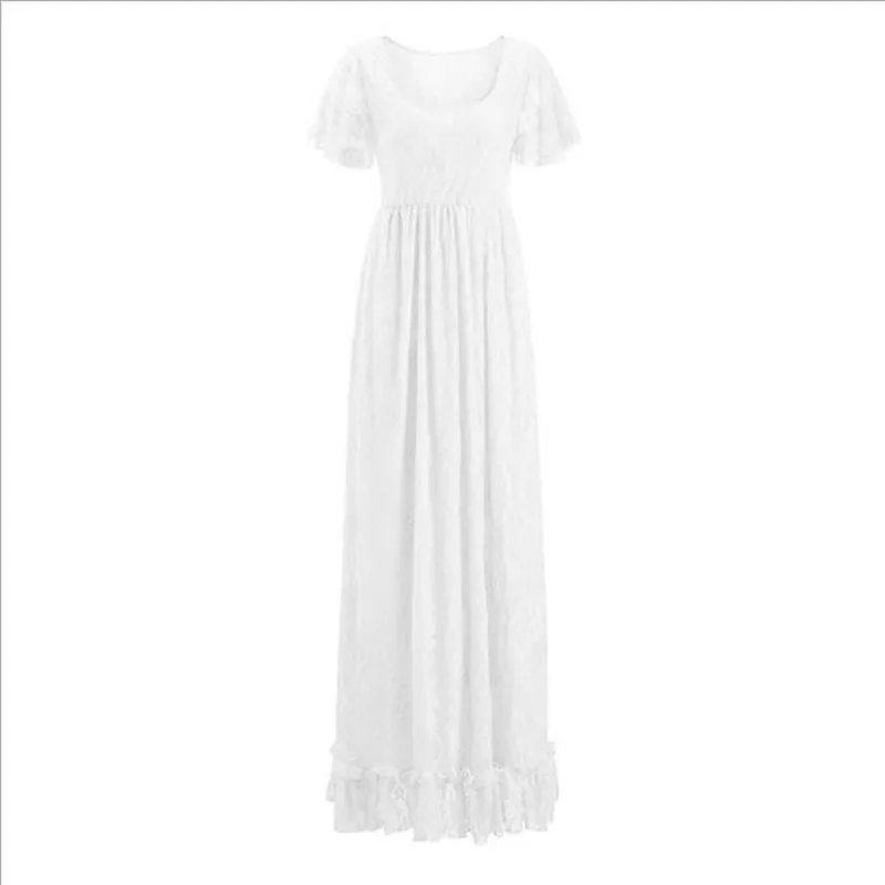 Plus Size Maternity Dresses For Photo Shoot Fashion Lace Gown Dress Women Pregnancy Clothes Photography Prop QV889 | Мать и ребенок