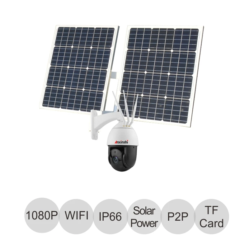 120 Вт солнечная панель для 3g 4G WiFi PTZ IP камера Беспроводная Сеть HD 1080P Onvif P2P наружная безопасность CCTV IP камера 2 DC Выход