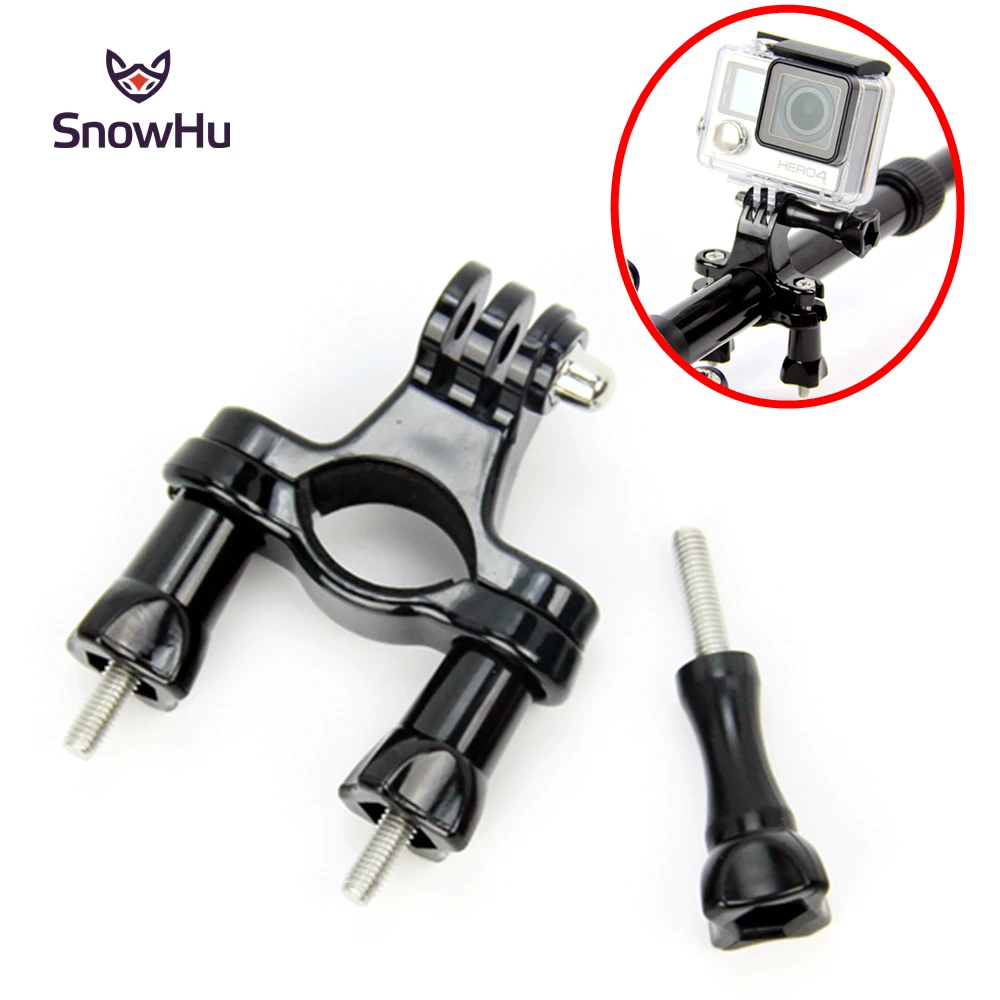 

SnowHu for Gopro Accessories Bike Motorcycle Handlebar Seatpost Pole Mount Tripod for Go pro Hero 10 9 8 7 6 5Camera Yi 4K GP01