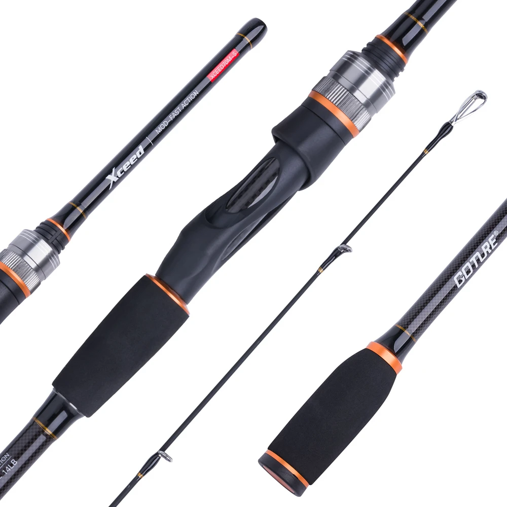 Goture спиннинговое удилище Xceed, 1,98 м, 2,1 м, 2,4 м, 2,7 м, 3,0 м, 4 шт., удочка для рыбалки, удочка для путешествий с трубкой и тканевым мешком