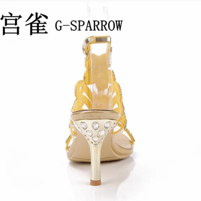 2019 Летняя обувь женщина Хрустальный цветок Большие размеры свадебные босоножки