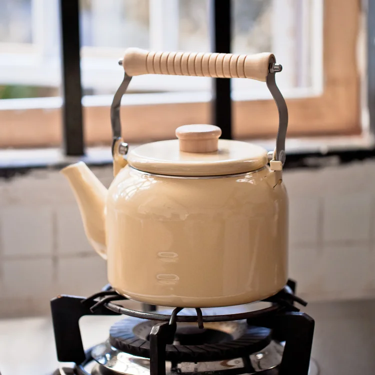 Классическая японская стильная кастрюля эмалированный чайник кофейник