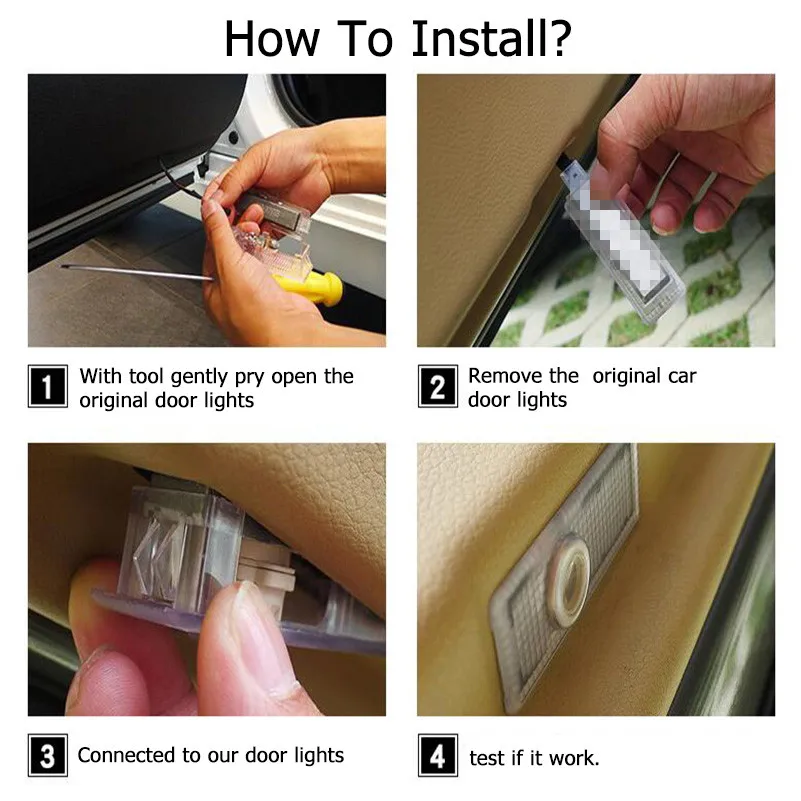 2 шт светодиодный двери автомобиля Добро пожаловать Легкий светильник Тень