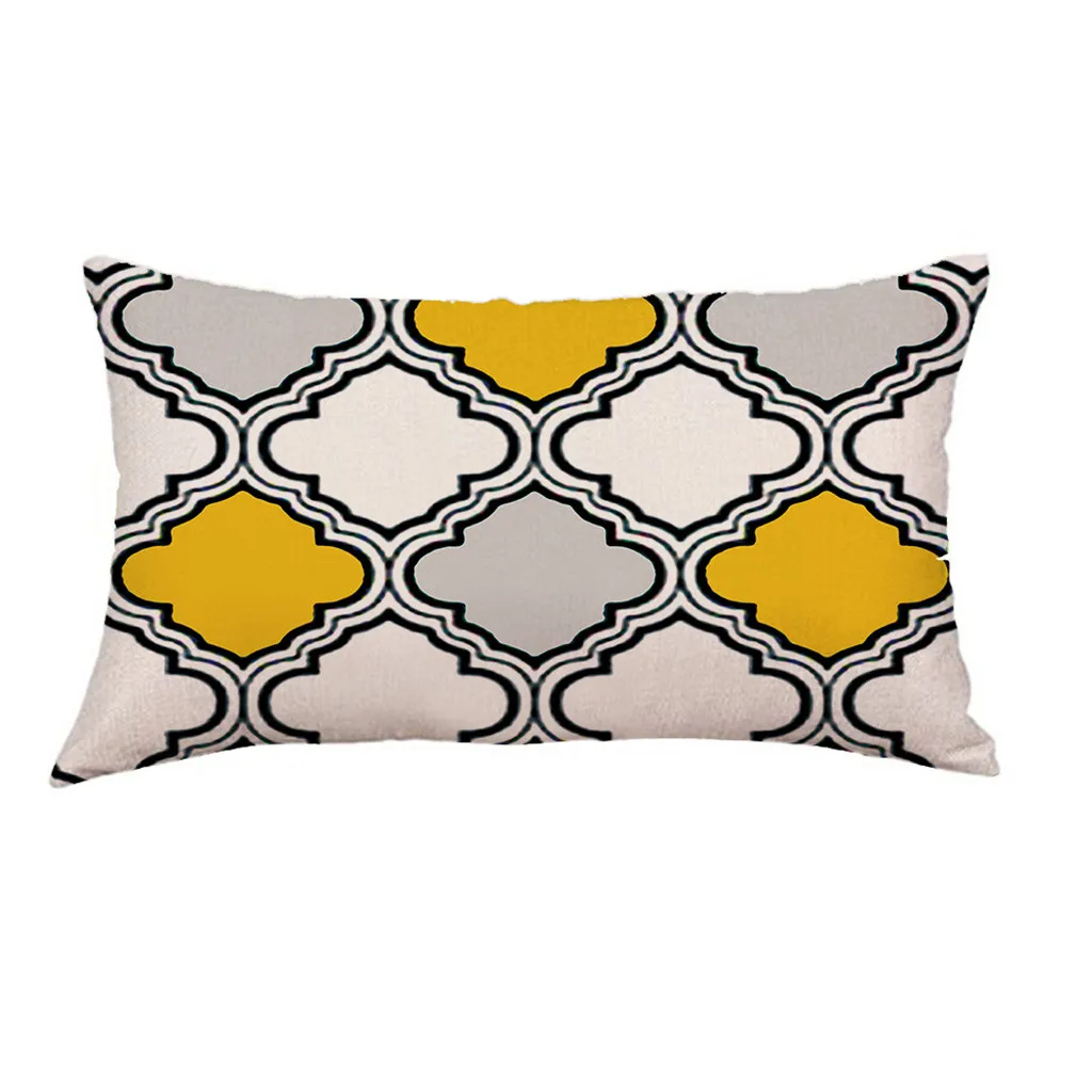 Чехол для подушки супер Желтая подушка мягкий геометрический чехол короткая