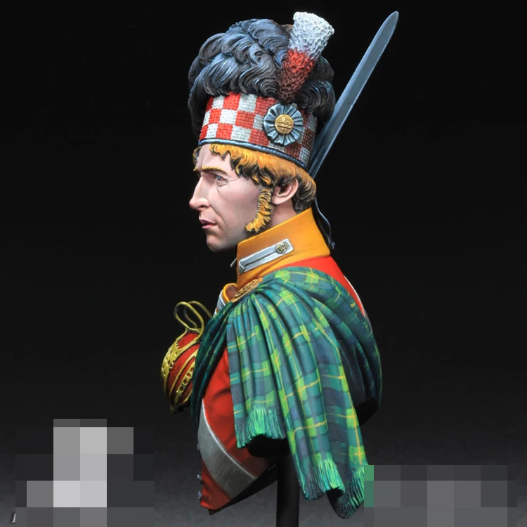1/10 92nd полк ног Гордон хайландерс Ватерлоо 1815 Смола Модель бюст GK несобранный и