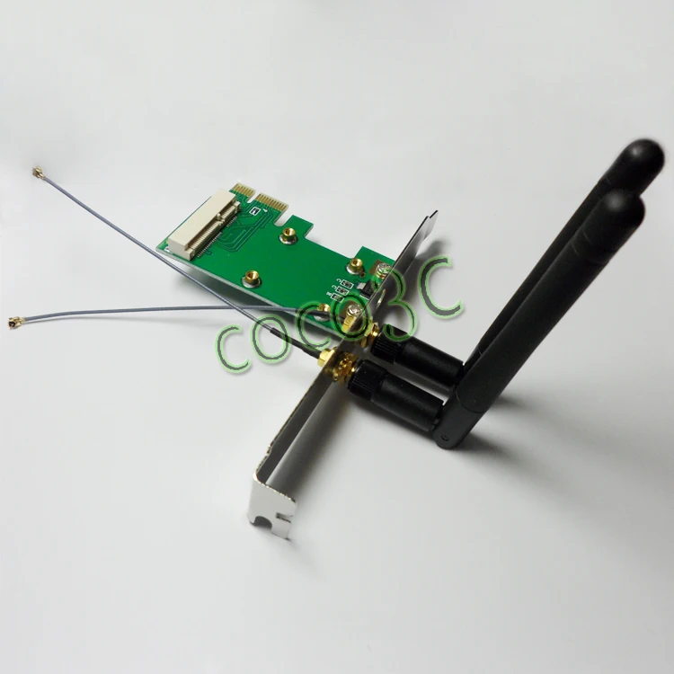 Бесплатная доставка Mini pci e беспроводной сетевой карты для адаптер PCIe WLAN с 2 шт.